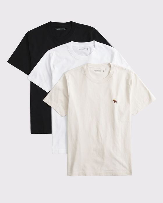 Abercrombie and fitch 3-Pack Slim Polished Signature Icon Tees