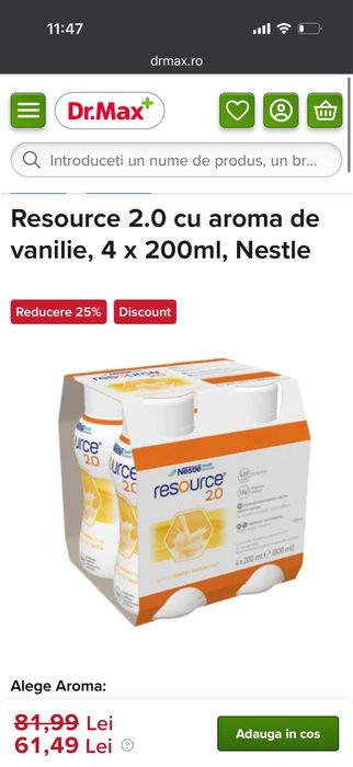Suplimente alimentare Resource 2.0  Vanilla