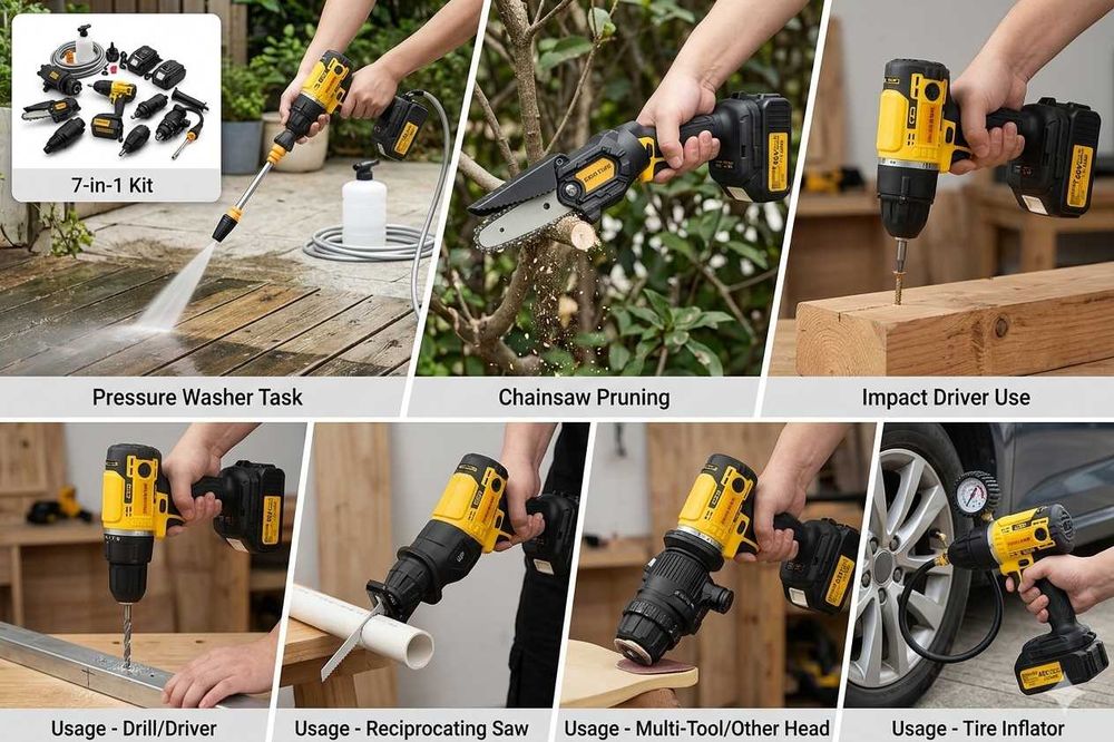 Set scule electrice Erko Star 7 in 1 complet