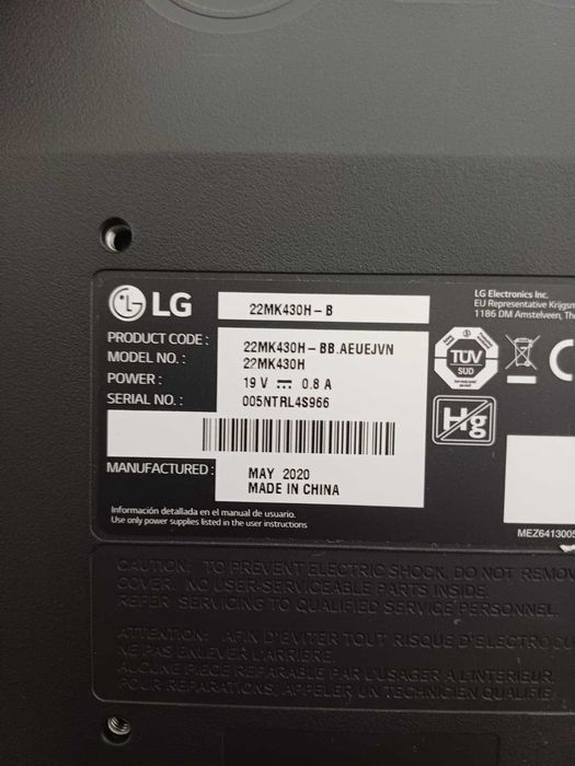 Monitor LG 22'' Nou