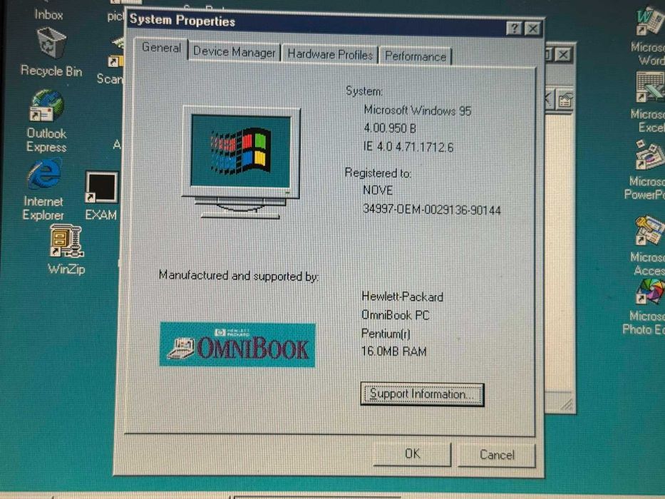 Ретро лаптоп HP OmniBook 800CT