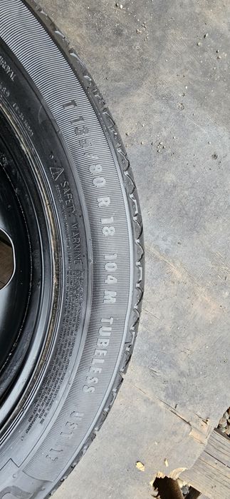 Janta cu anvelopa Rezerva Uniroyal 135/80 R18 104M Peugeot 5008