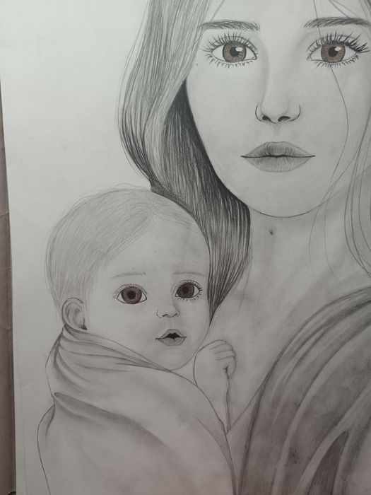 Картина карандашами В формате А3