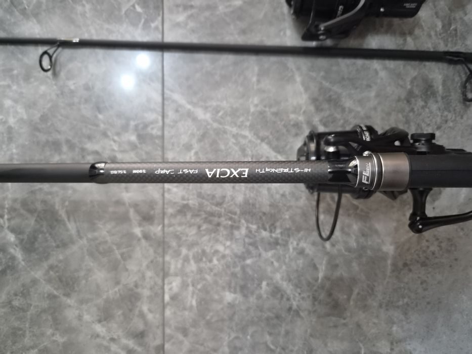 SET 3 Lansete FL EXCIA 3.90m 3.5lbs 2seg + 3 Mulinete PRO FL Arcast XR 10000 NEW 2026