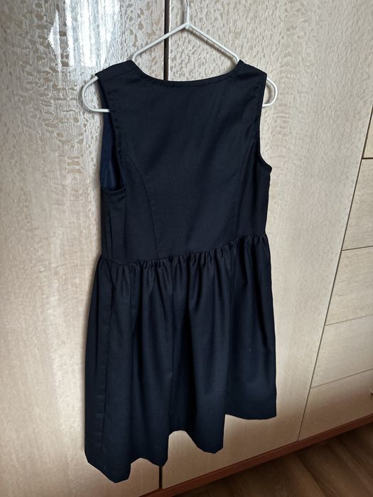 Синий сарафан школьный 116-122 см