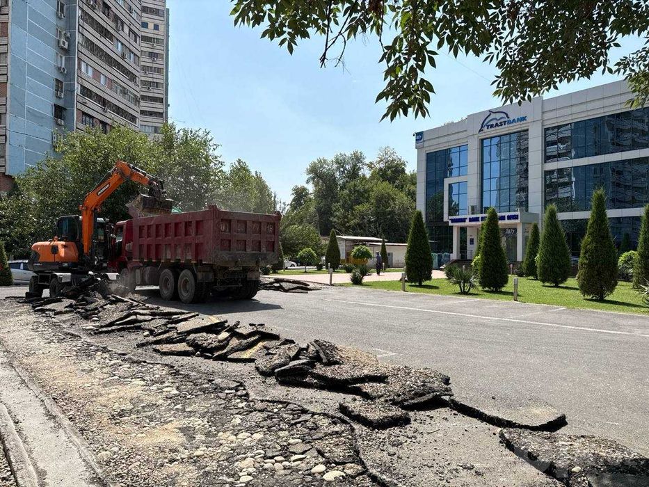 Yo‘l chiziqlarini chizish Дорожная разметка