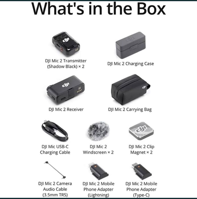Микрафон петличный Dji Mic 2 dual.Dji Mic 1 Dual.Osmo Se.Osmo 6 mobile