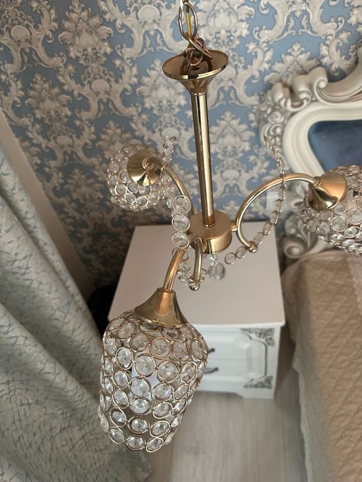 Люстра средняя хрустальная