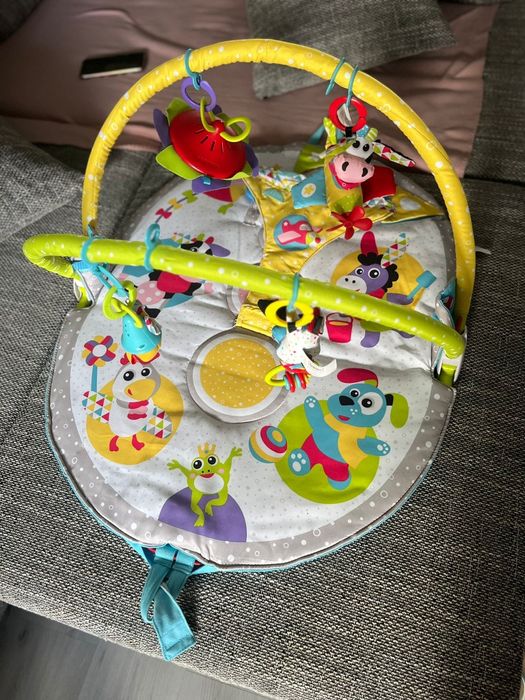 Centru de joaca pliabil si sezlong cu jucarii 0-12 luni