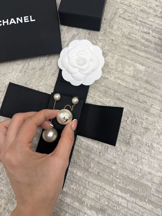 Серьги Шанель с упаковкой