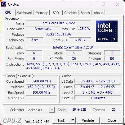 Procesor Intel Core Ultra 7 265K