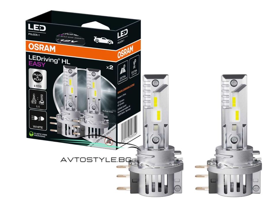 LED Крушки Osram H15/Х15 LEDRIVING HL EASY 12V, 16W, 6500K