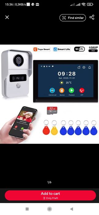 Videointerfon wifi compatibil tuya