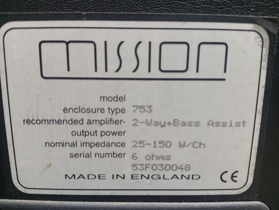 Тонколони MISSION 753