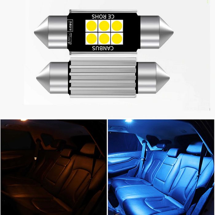 Супер силни лед крушки-дневни светлини-интериор-номер- C5W/C10W