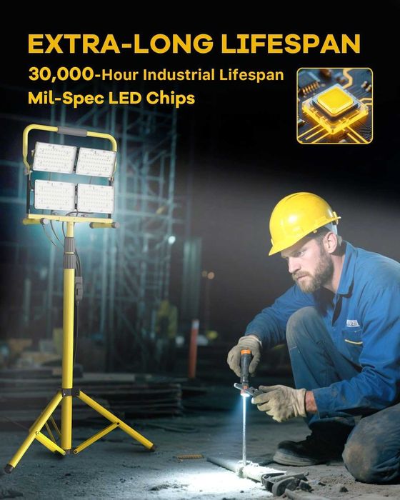 MechaniLite 26000LM LED работна светлина със стойка