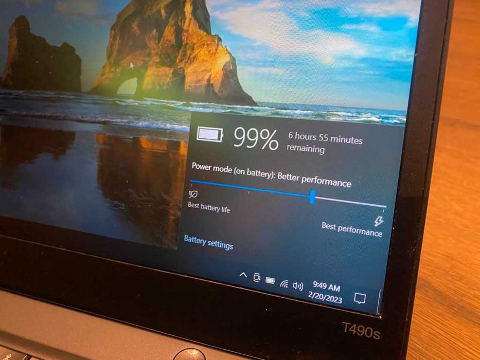 Лаптоп LENOVO THINKPAD T490s i5-8365U, 16GB, 256GB NVME, 14" FHD