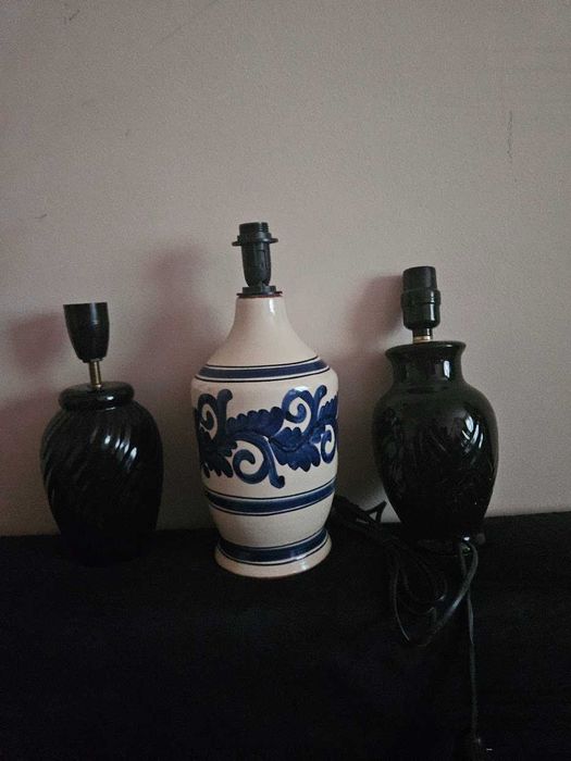 Set de 3 veioze vintage ceramică