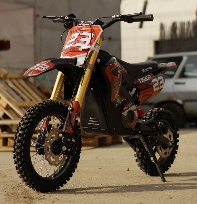 Motocicleta electrica pentru copii Eco Tiger 1000W 36V 12/10 #Orange