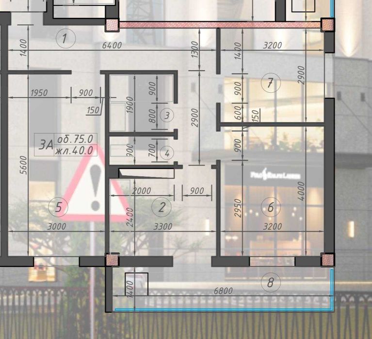 3-комнатная 75 м² в Renaissance, 9/11 этаж, Паркентский`