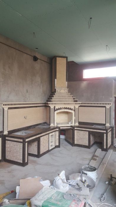 Летняя кухня строем учаг камин мангал печка