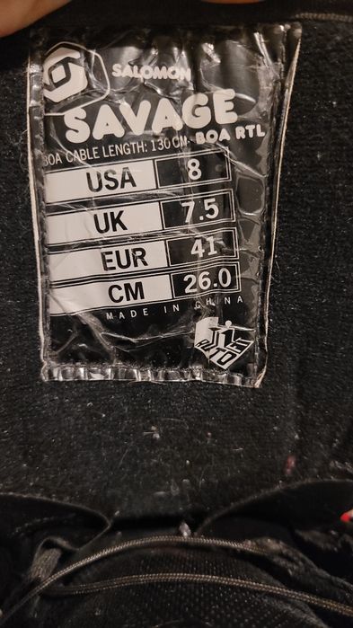Boots Salomon BOA 41 / US 8 / 26 cm