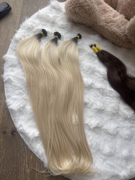 Славянска коса кератинови кичури