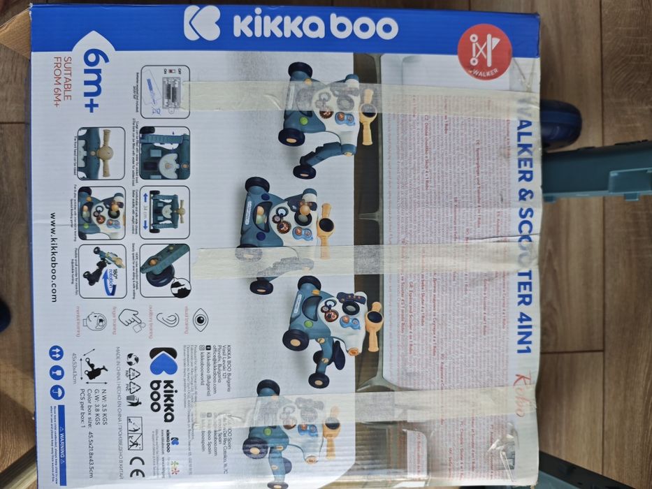 Проходилка и Скутер 4 в 1 Kikkaboo Robo Blue