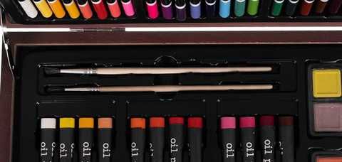 Художествен комплект за рисуване в куфар, 148 части, за деца и възрастни