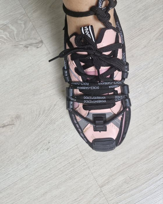 Маратонки  *DOLCE & GABBANA* черно и розово, номер 36