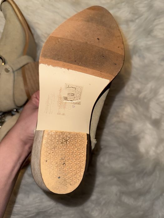 Ciocate piele naturala bej modish lant argintiu detasabil