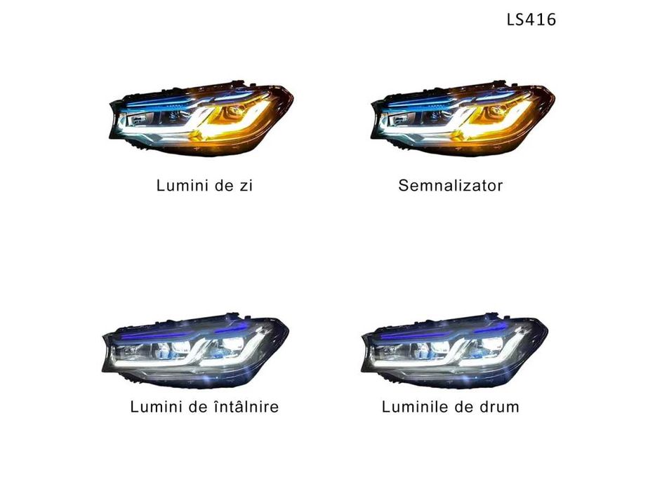 Tuning faruri LED pentru BMW 5 G30 G31 2017-2020