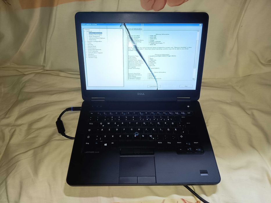 Placa baza laptop Dell Latitude E5440 + carcasa completa + tastatura iluminata, core i5 4300u, laptop incomplet