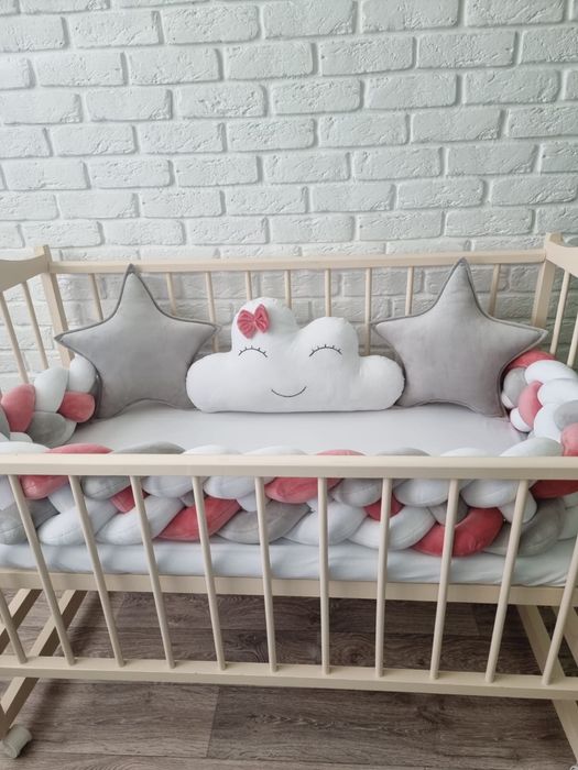 Бортик косичка в кроватку