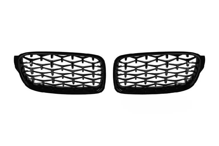 Grile Nari M Diamond BMW F30 F31 Negru Lucios Complet, Grila Dubla