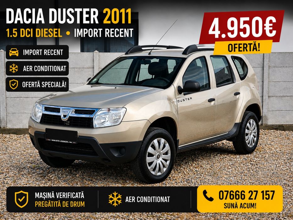 Dacia Duster 1.5 DCi , 2011 , Adusa recent , Euro 5 •