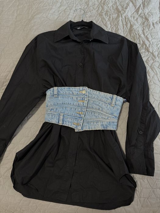 Комплект риза с дънков колан Zara