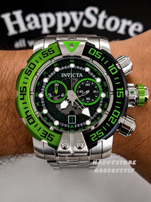 INVICTA Foxhound full metal Silver 57 mm, Инвикта нов мъжки часовник