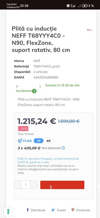 Plita cu inducție nouă