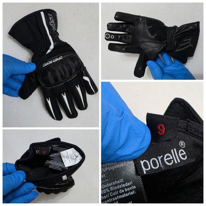 Manusi moto BUSE Open Road Touring si centura spate BUSE Stabilization Zone, mărumea S/M sau nr. 6 unisex