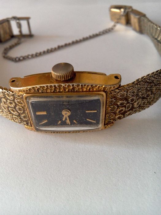 Ceas Seiko bijuterie, mecanic, carcasă/brățară placate aur