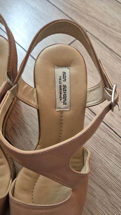 Sandale piele - nuanta bej, marimea 37