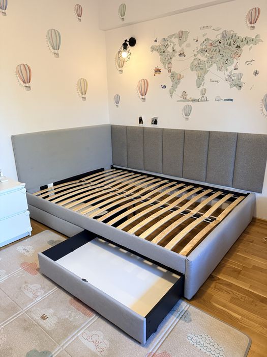 Pat IKEA 140x200 (model Gladstad cu 2 sertare)
