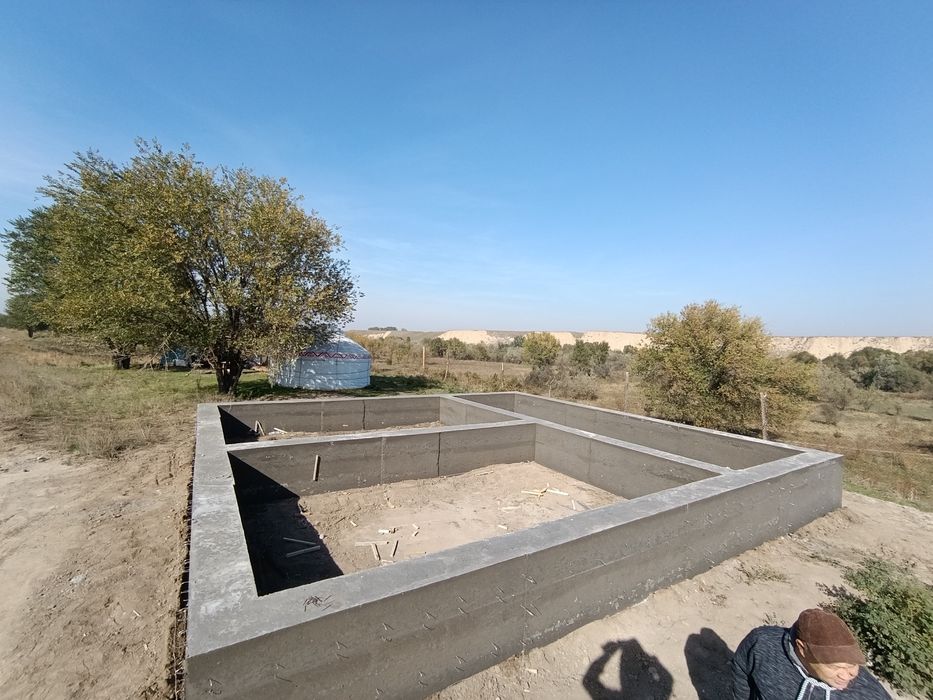 Заливка фундамента