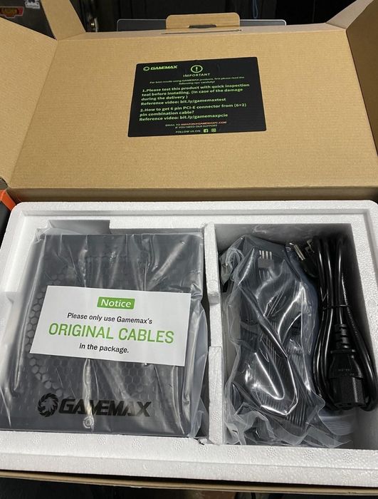 Gammemax 1050w yangi kampyuter uchun blokpitaniya
