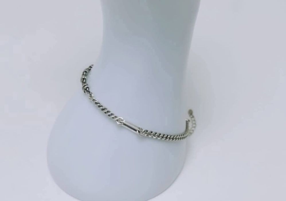 Veche bratara din argint de 925, in stil inima cromata, copii