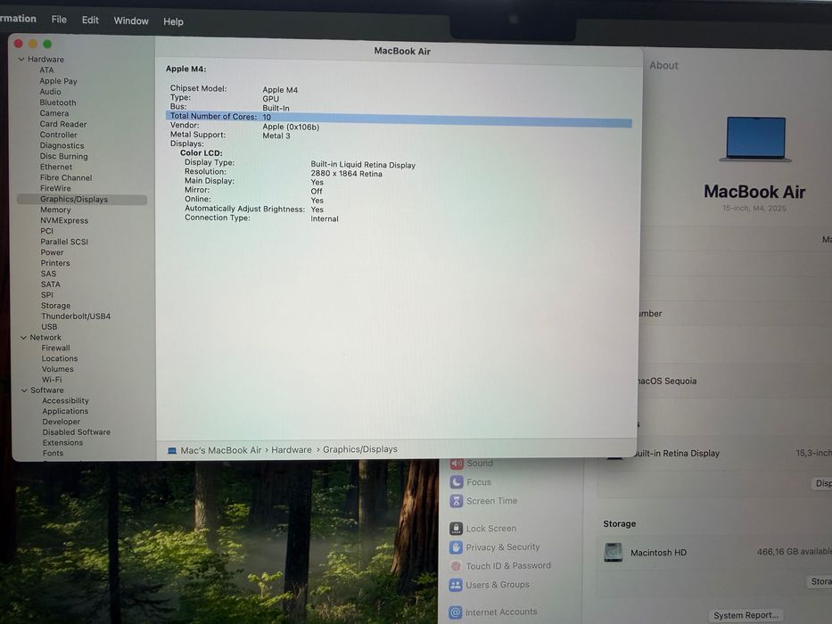 MacBook Air 15" M4 Chip 10-CPU, 10-GPU, 24GB RAM, 512GB SSD