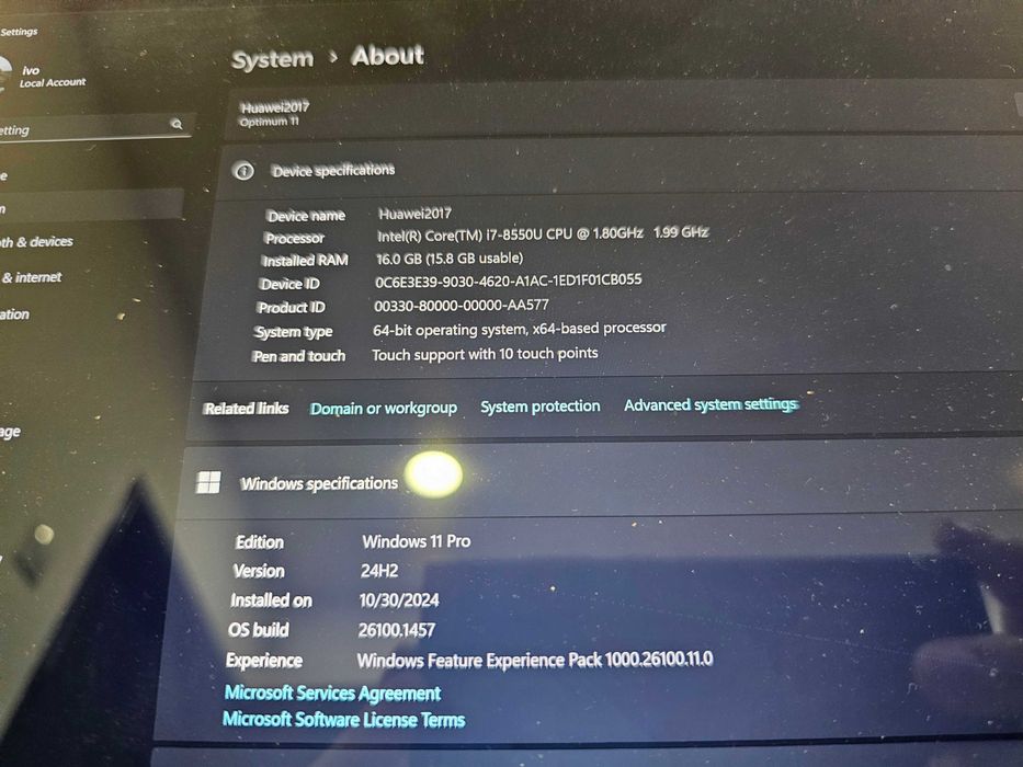 Лаптоп Huawei MateBook X PRO MACH-WX9 сребрист