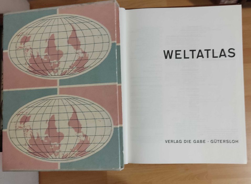 Детайлен Атлас на света 320стр. старо немско издание 1962г. Чисто нов
