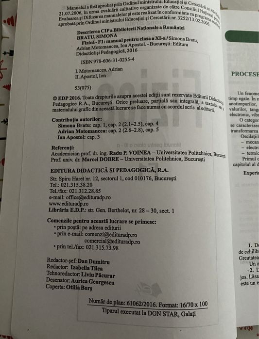Simona Bratu-Manual de Fizică- cls. XI, F1